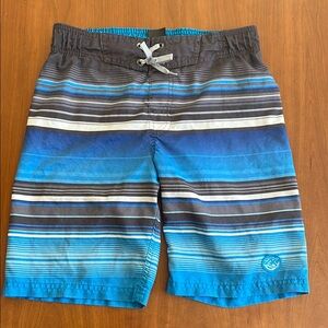 ZeroXposur Blue and Gray Kids Swim Trunks size 8